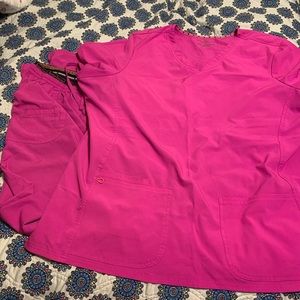 Hot pink heart soul scrubs (read description)